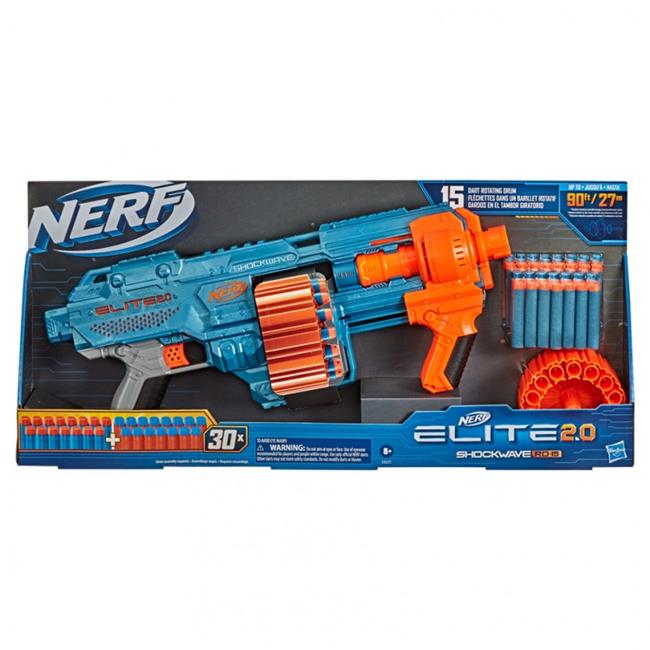 Nerf Elite 2.0 Shockwave Pump ACTION Foam Dart Guns INCLUDES 30 Darts Boy/'s Toy